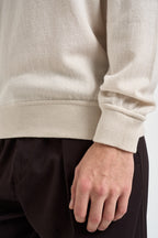Felpa uomo in maglia con cappuccio panna HO1ML2A WC12R030 FILIPPO DE LAURENTIIS 