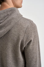 Felpa uomo in maglia con cappuccio tortora HO1ML2A WC12R920 FILIPPO DE LAURENTIIS 