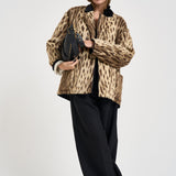 Giacca donna doppiopetto animalier 15303 GOLD FORTE FORTE 
