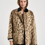 Giacca donna doppiopetto animalier 15303 GOLD FORTE FORTE 