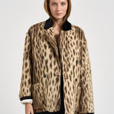 Giacca donna doppiopetto animalier 15303 GOLD FORTE FORTE 