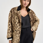 Giacca donna doppiopetto animalier 15303 GOLD FORTE FORTE 