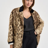Giacca donna doppiopetto animalier 15303 GOLD FORTE FORTE 