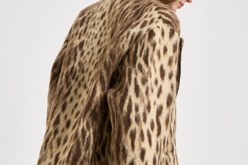 Giacca donna doppiopetto animalier 15303 GOLD FORTE FORTE 