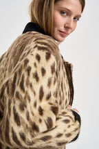 Giacca donna doppiopetto animalier 15303 GOLD FORTE FORTE 