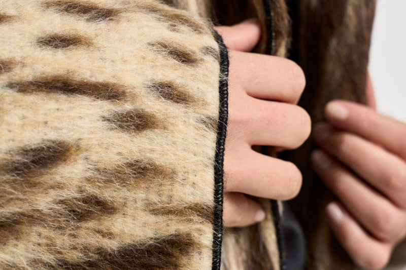 Giacca donna doppiopetto animalier 15303 GOLD FORTE FORTE 