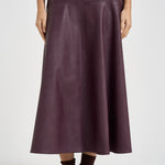 Gonna donna midi in ecopelle bordeaux 15312 BORDEAUX FORTE FORTE 