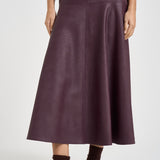 Gonna donna midi in ecopelle bordeaux 15312 BORDEAUX FORTE FORTE 