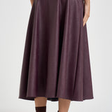 Gonna donna midi in ecopelle bordeaux 15312 BORDEAUX FORTE FORTE 