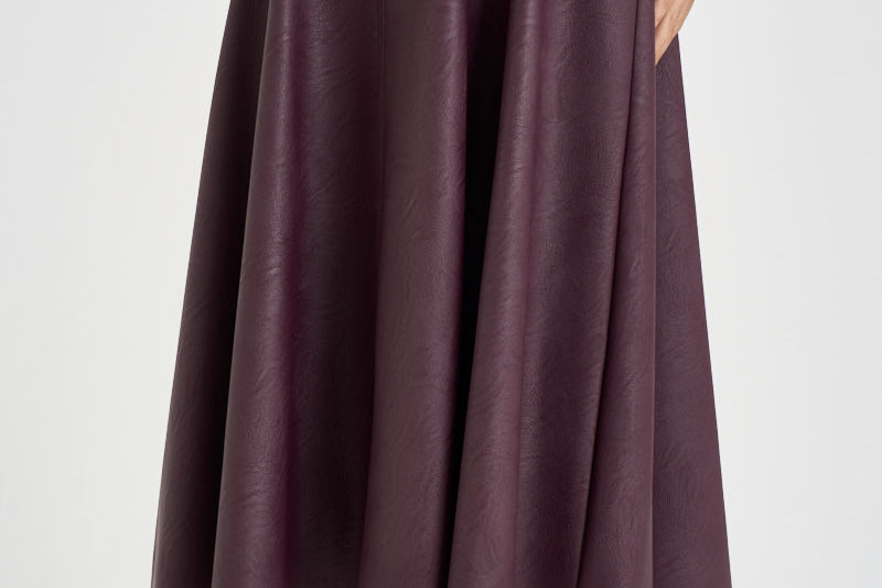 Gonna donna midi in ecopelle bordeaux 15312 BORDEAUX FORTE FORTE 