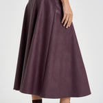 Gonna donna midi in ecopelle bordeaux 15312 BORDEAUX FORTE FORTE 