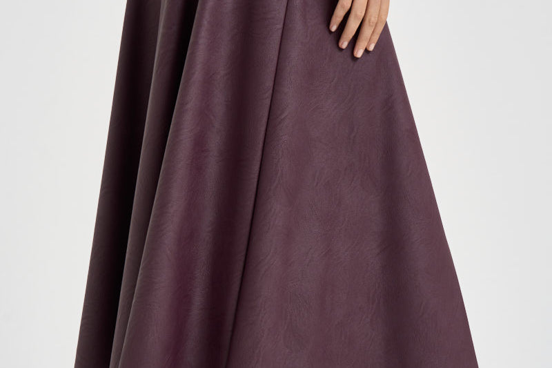 Gonna donna midi in ecopelle bordeaux 15312 BORDEAUX FORTE FORTE 