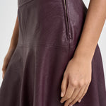 Gonna donna midi in ecopelle bordeaux 15312 BORDEAUX FORTE FORTE 