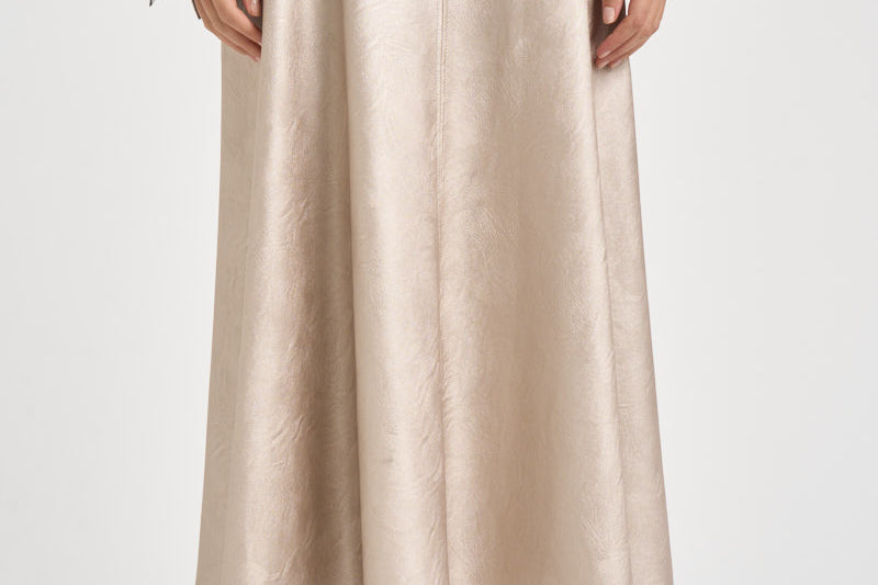 Gonna donna midi in ecopelle bianco latte 15312 PLATINO FORTE FORTE 