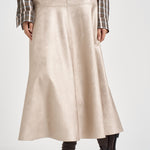 Gonna donna midi in ecopelle bianco latte 15312 PLATINO FORTE FORTE 