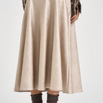Gonna donna midi in ecopelle bianco latte 15312 PLATINO FORTE FORTE 