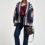 Cardigan donna The Hihlands garden con frange multicolor 15456 NIGHT FORTE FORTE 