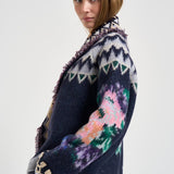 Cardigan donna The Hihlands garden con frange multicolor 15456 NIGHT FORTE FORTE 
