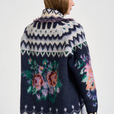 Cardigan donna The Hihlands garden con frange multicolor 15456 NIGHT FORTE FORTE 