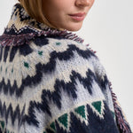Cardigan donna The Hihlands garden con frange multicolor 15456 NIGHT FORTE FORTE 