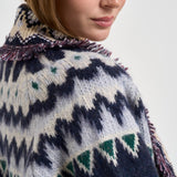 Cardigan donna The Hihlands garden con frange multicolor 15456 NIGHT FORTE FORTE 