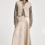 Gilet donna her majesty embroidery soft in maglia beige chiaro 15459 CREAM FORTE FORTE 