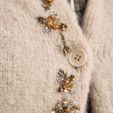 Gilet donna her majesty embroidery soft in maglia beige chiaro 15459 CREAM FORTE FORTE 