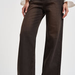 Jeans donna palazzo marrone scuro SELENE 17BLACK DENIM GOD SAVE DENIM 