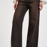 Jeans donna palazzo marrone scuro SELENE 17BLACK DENIM GOD SAVE DENIM 