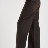 Jeans donna palazzo marrone scuro SELENE 17BLACK DENIM GOD SAVE DENIM 