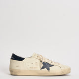 Sneakers uomo Super-star panna e blu navy GMF00101 F00416415430 GOLDEN GOOSE 