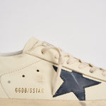 Sneakers uomo Super-star panna e blu navy GMF00101 F00416415430 GOLDEN GOOSE 