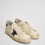 Sneakers uomo Super-star panna e blu navy GMF00101 F00416415430 GOLDEN GOOSE 