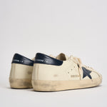 Sneakers uomo Super-star panna e blu navy GMF00101 F00416415430 GOLDEN GOOSE 
