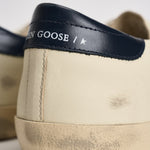Sneakers uomo Super-star panna e blu navy GMF00101 F00416415430 GOLDEN GOOSE 