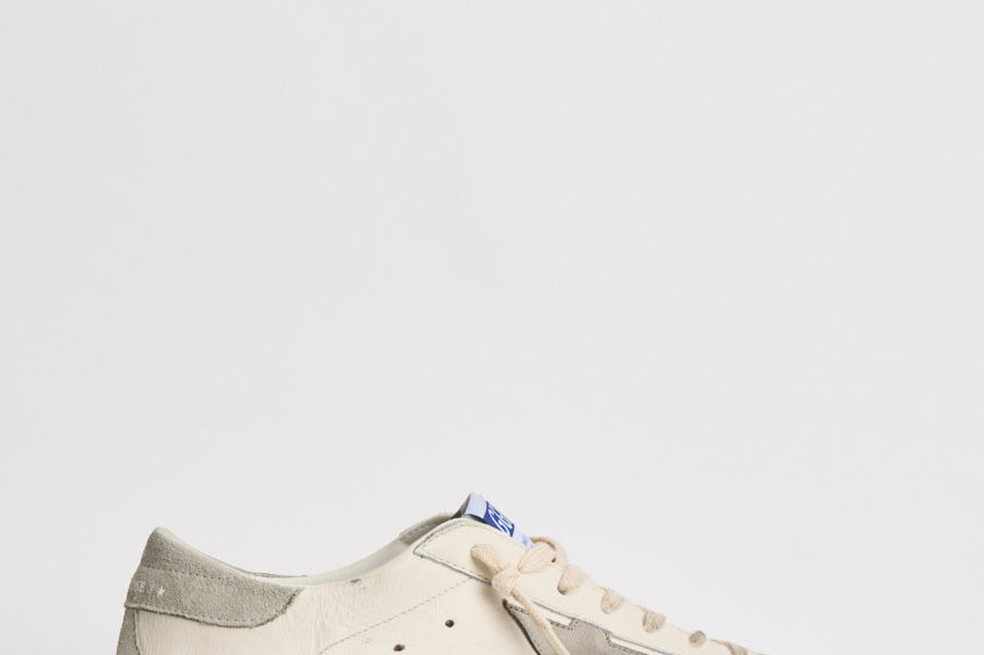 Sneakers uomo Super-Star bianca e grigia GMF00102 F00535911166 GOLDEN GOOSE 