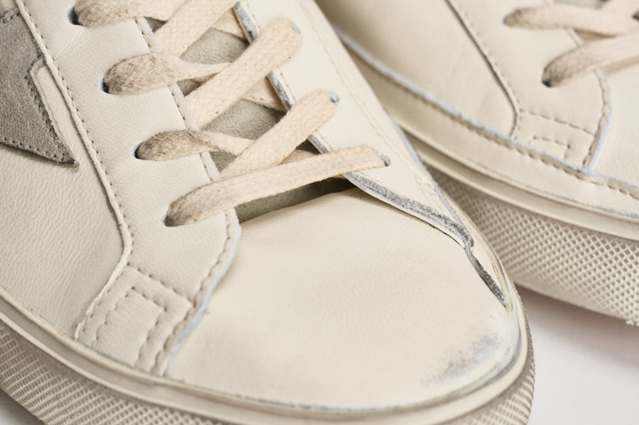 Sneakers uomo Super-Star bianca e grigia GMF00102 F00535911166 GOLDEN GOOSE 