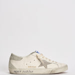 Sneakers uomo Super-Star bianca e grigia GMF00102 F00535911166 GOLDEN GOOSE 