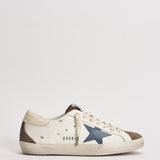 Sneakers uomo Super-star bianca e marrone GMF00102 F00869583401 GOLDEN GOOSE 