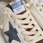 Sneakers uomo Super-star bianca e marrone GMF00102 F00869583401 GOLDEN GOOSE 