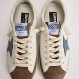 Sneakers uomo Super-star bianca e marrone GMF00102 F00869583401 GOLDEN GOOSE 