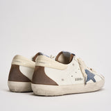 Sneakers uomo Super-star bianca e marrone GMF00102 F00869583401 GOLDEN GOOSE 