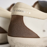 Sneakers uomo Super-star bianca e marrone GMF00102 F00869583401 GOLDEN GOOSE 