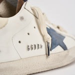 Sneakers uomo Super-star bianca e marrone GMF00102 F00869583401 GOLDEN GOOSE 