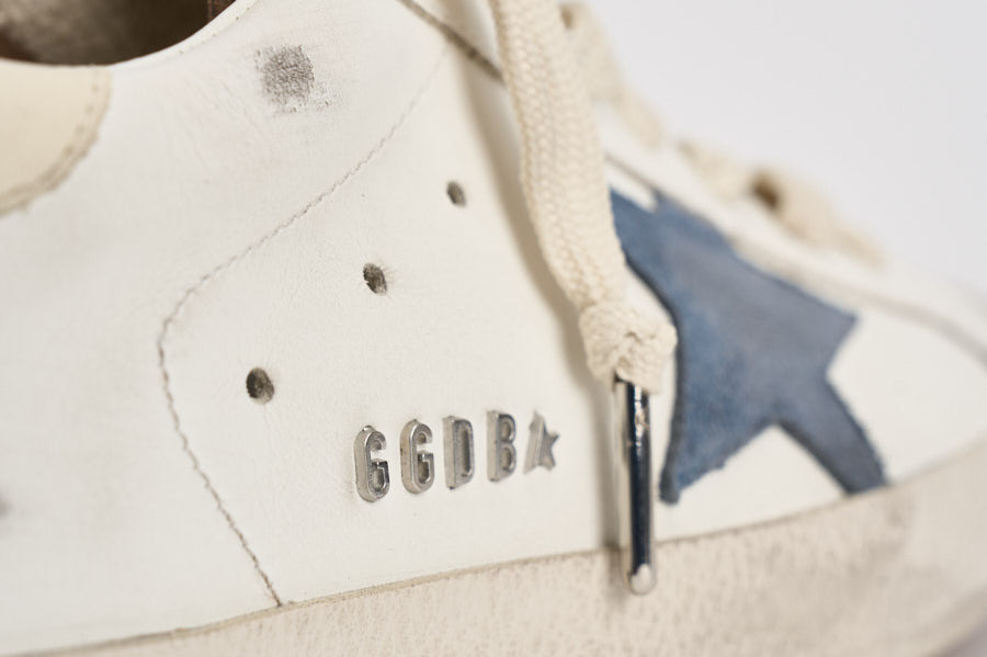 Sneakers uomo Super-star bianca e marrone GMF00102 F00869583401 GOLDEN GOOSE 