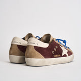 Sneakers uomo Super-star bordeaux e beige GMF00102 F00872483407 GOLDEN GOOSE 