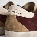 Sneakers uomo Super-star bordeaux e beige GMF00102 F00872483407 GOLDEN GOOSE 