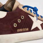 Sneakers uomo Super-star bordeaux e beige GMF00102 F00872483407 GOLDEN GOOSE 