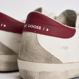 Sneakers uomo Super-Star bianca e bordeaux GMF00104 F00872615984 GOLDEN GOOSE 