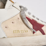 Sneakers uomo Super-Star bianca e bordeaux GMF00104 F00872615984 GOLDEN GOOSE 
